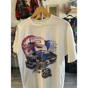 Vintage 90s 25 Years Of Racing Dale Earnhardt #3 Double Sided NASCAR T Shirt L